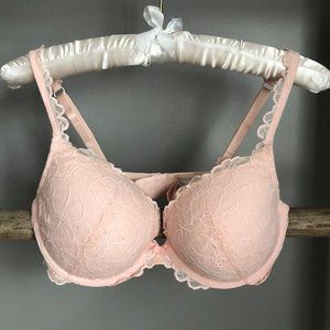 VS Pink Lace Push Up Bra, 34D